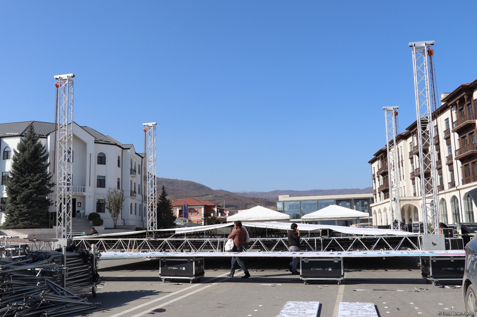 Xankəndi Zəfər Günü konsertinə hazırlaşır (FOTO)