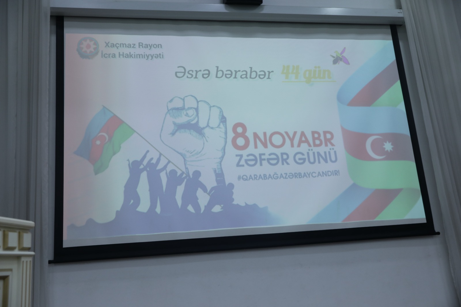 Xaçmazda Zəfər Gününə həsr olunan “Əsrə bərabər 44 gün” adlı konfrans keçirilib (FOTO)