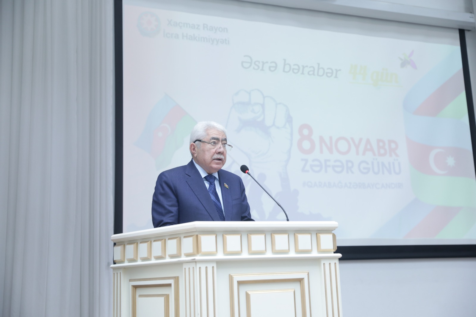 Xaçmazda Zəfər Gününə həsr olunan “Əsrə bərabər 44 gün” adlı konfrans keçirilib (FOTO)