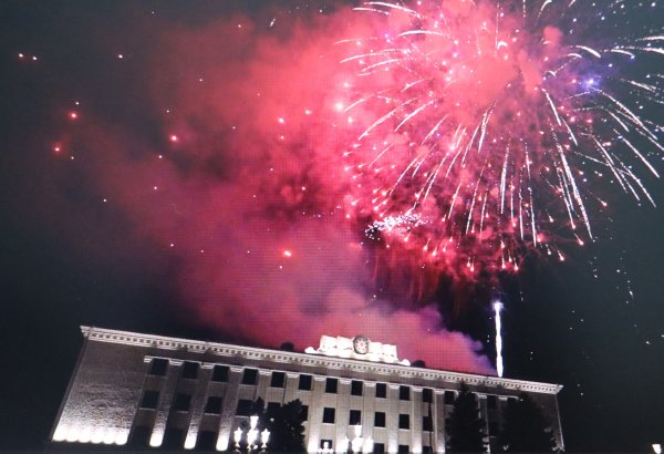 Xankəndidə Zəfərin 5-ci ildönümü münasibətilə atəşfəşanlıq keçirilib (FOTO/VİDEO)