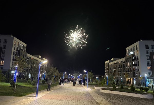 Füzulidə Zəfər Gününə həsr olunan atəşfəşanlıq keçirilib (FOTO)