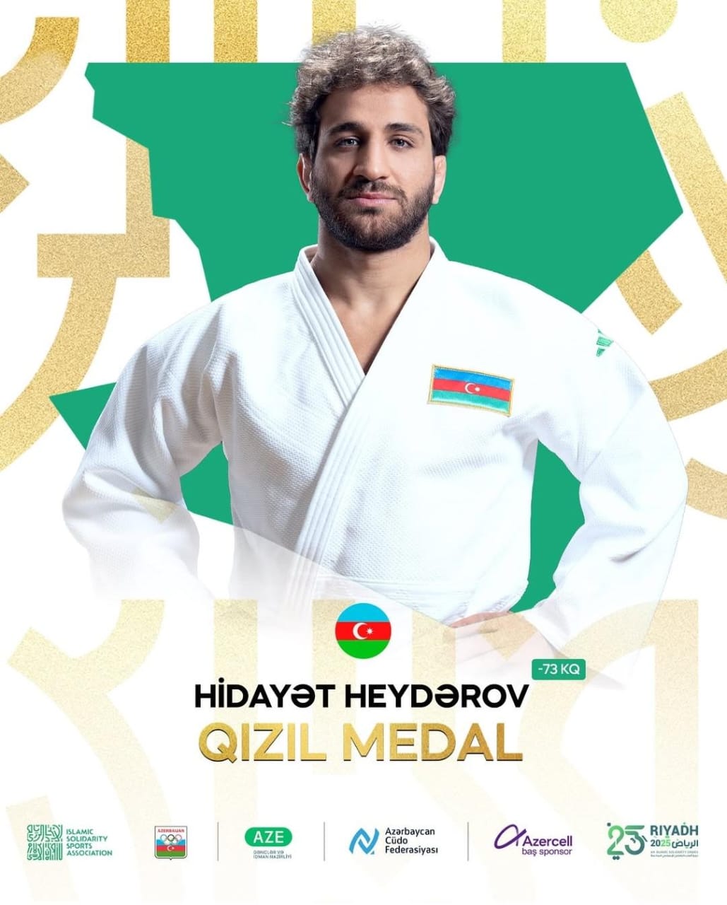 Hidayət Heydərov VI İslam Həmrəyliyi Oyunlarında qızıl medal qazanıb (FOTO)