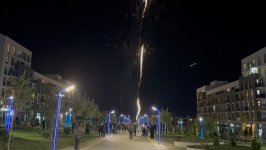 Füzulidə Zəfər Gününə həsr olunan atəşfəşanlıq keçirilib (FOTO)