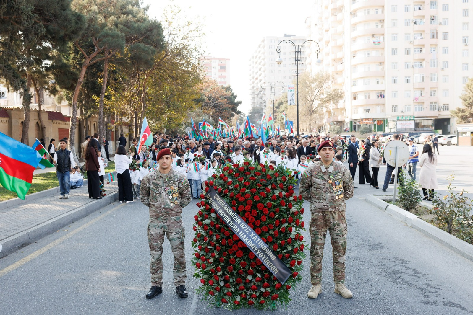 Zəfər Günü Abşeron rayonunda coşqu ilə qeyd olunub (FOTO)