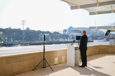 Prezident İlham Əliyev, Birinci xanım Mehriban Əliyeva, Türkiyə Prezidenti Rəcəb Tayyib Ərdoğan, Pakistan Baş naziri Məhəmməd Şahbaz Şərif hərbi paradda iştirak ediblər (FOTO/VİDEO) (YENİLƏNİB -4)