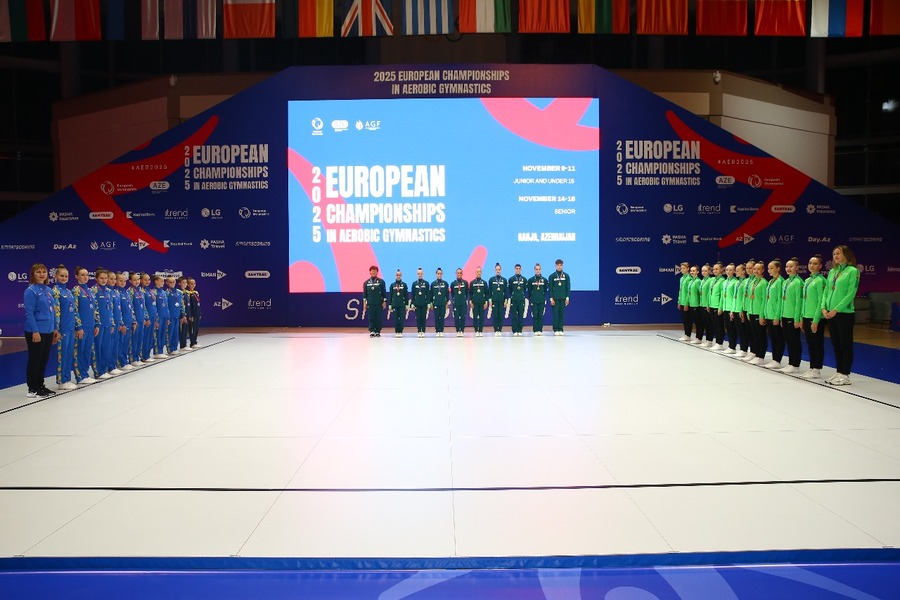 Gəncədə aerobika gimnastikası üzrə Avropa çempionatı davam edir (FOTO)