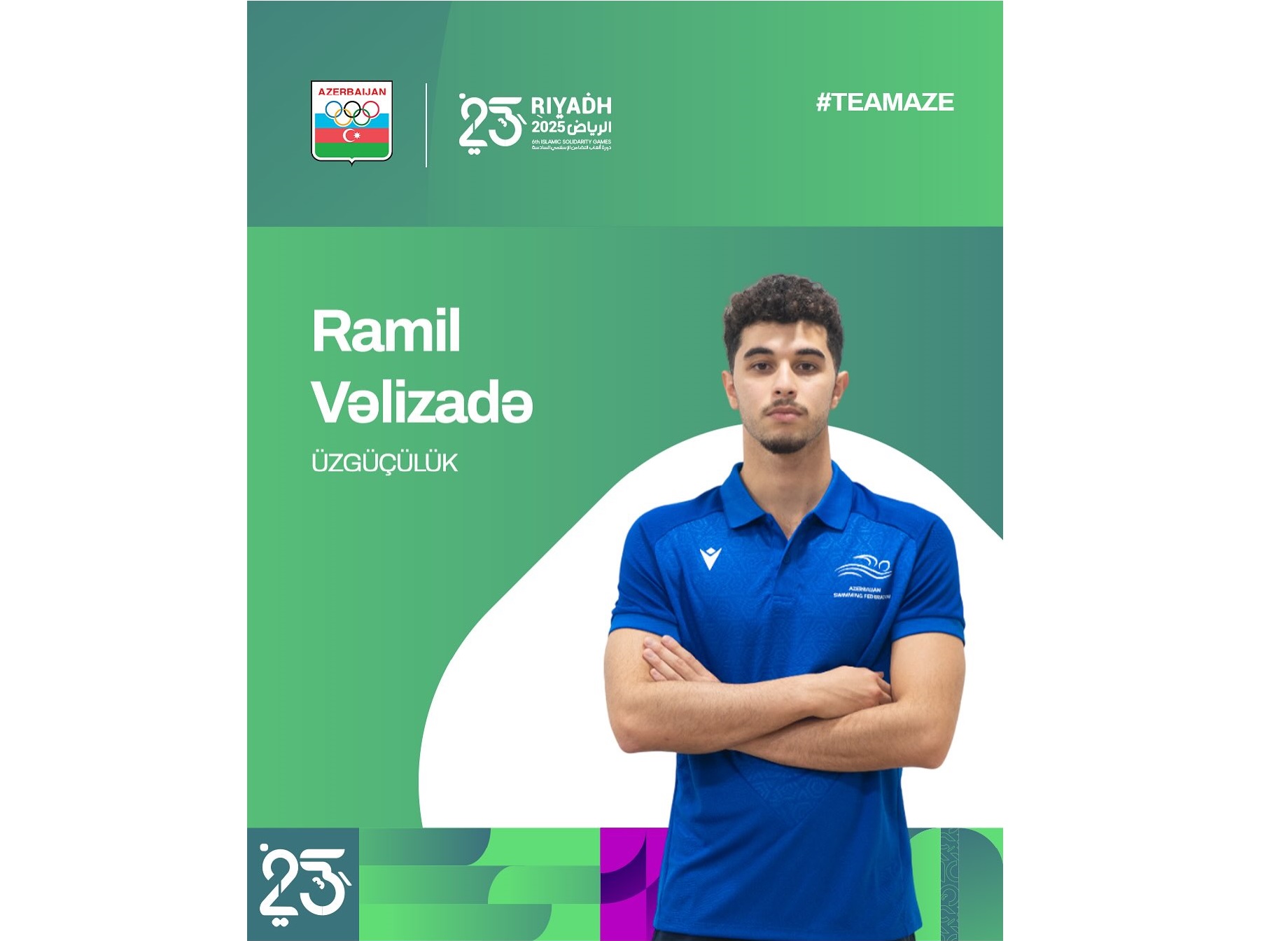 Azərbaycan üzgüçüsü İslamiadada gümüş medal qazanıb