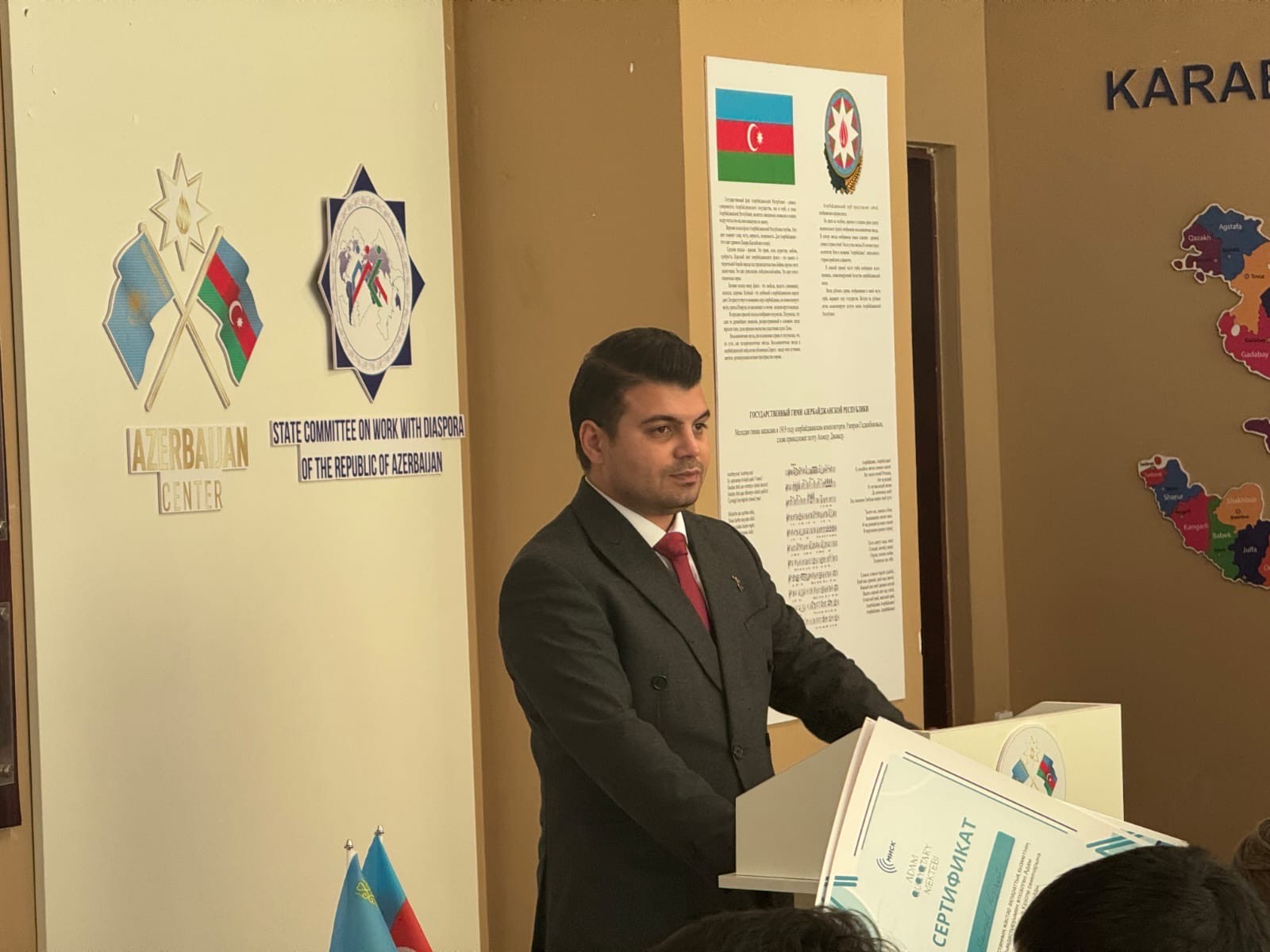 Yessenov Universitetində Zəfər Gününə həsr olunan açıq dərs keçirilib