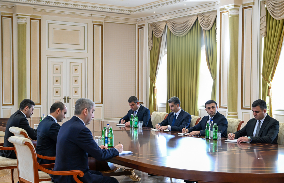 Prezident İlham Əliyev Naxçıvanda Prezidentin yeni səlahiyyətli nümayəndəsini və bir sıra rayonların icra hakimiyyətlərinə təyin olunan başçıları qəbul edib (FOTO)