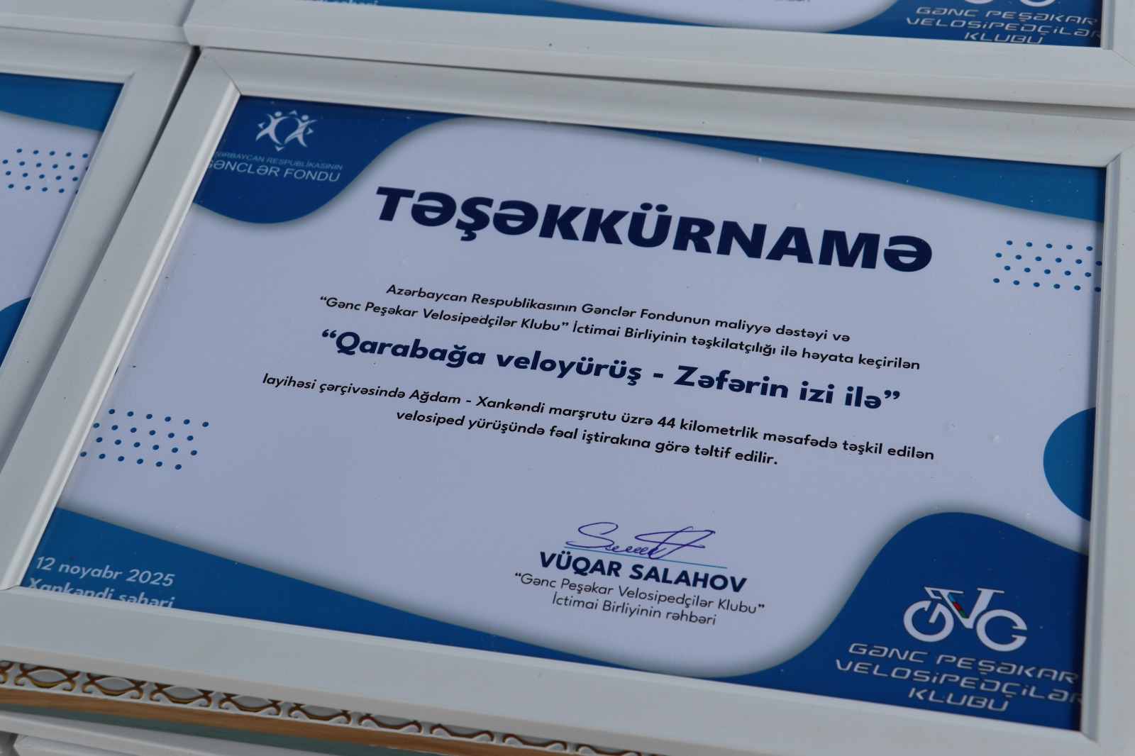 “Zəfərin izi ilə” veloyürüşün final mərhələsi Xankəndidə keçirilib (FOTO)