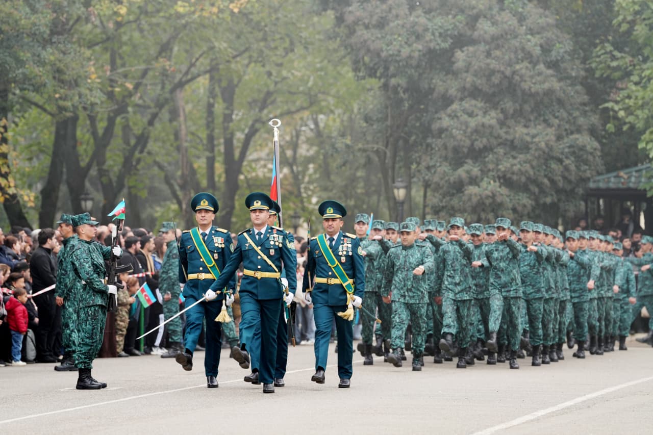 Gənc əsgərlərin andiçmə mərasimi keçirilib (FOTO)