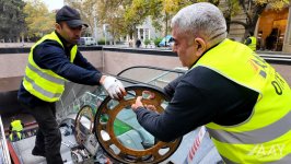 Bakıda piyada keçidlərindəki eskalatorlar yenilənir (FOTO)