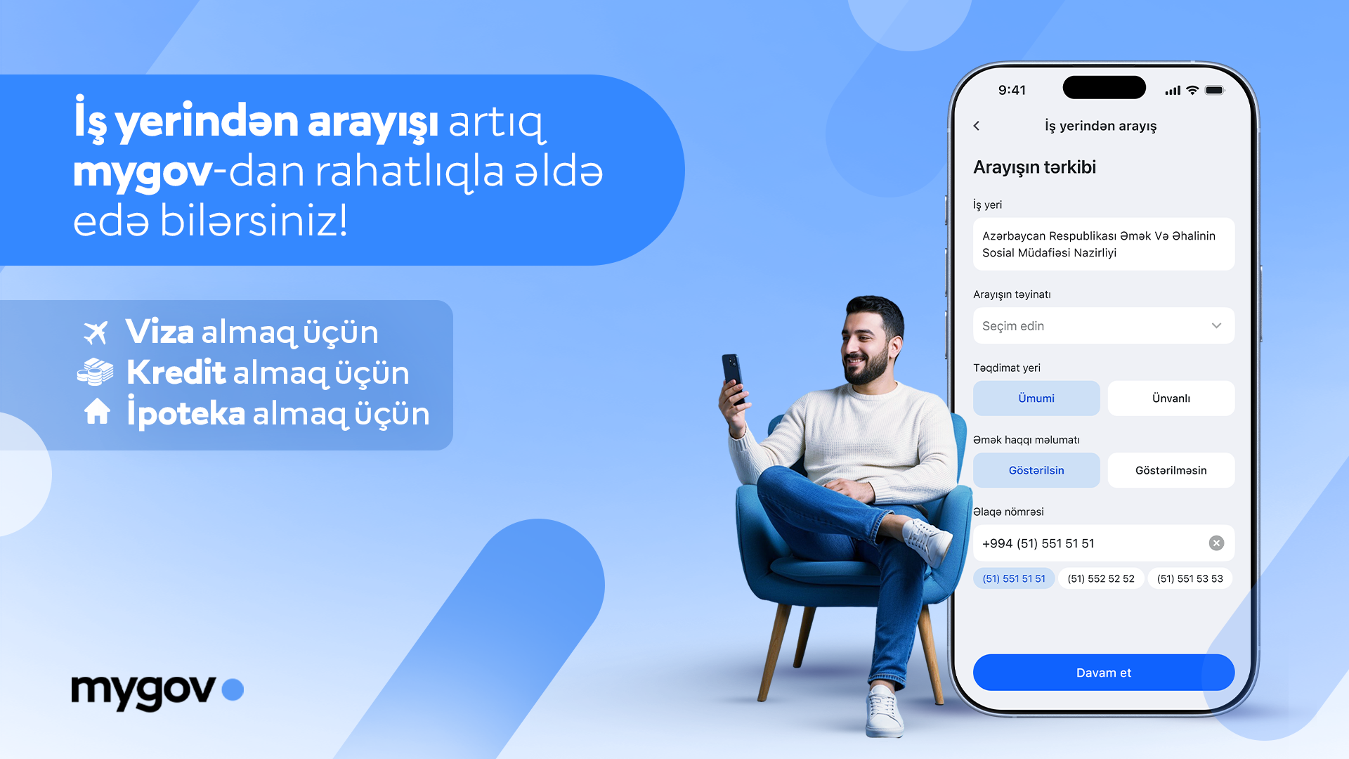 Vətəndaşlar artıq iş yerinə dair arayışı “mygov”dan da əldə edə biləcəklər