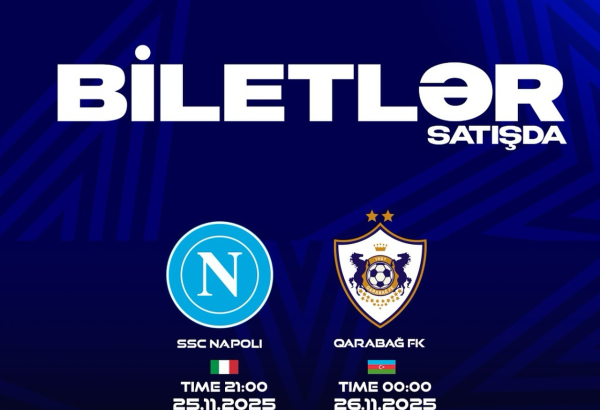 “Napoli” - “Qarabağ” oyununu İtaliyada izləmək istəyən azarkeşlərin nəzərinə!