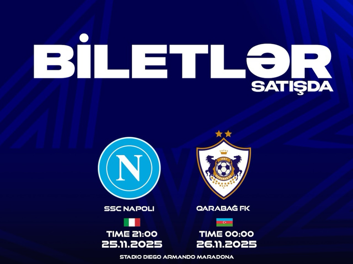 “Napoli” - “Qarabağ” oyununu İtaliyada izləmək istəyən azarkeşlərin nəzərinə!