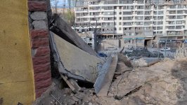 Kiyevə raket hücumu zamanı Azərbaycanın Ukraynadakı səfirliyinə ciddi ziyan dəyib, yaralanan yoxdur (FOTO)