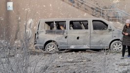 Kiyevə raket hücumu zamanı Azərbaycanın Ukraynadakı səfirliyinə ciddi ziyan dəyib, yaralanan yoxdur (FOTO)