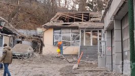 Kiyevə raket hücumu zamanı Azərbaycanın Ukraynadakı səfirliyinə ciddi ziyan dəyib, yaralanan yoxdur (FOTO)