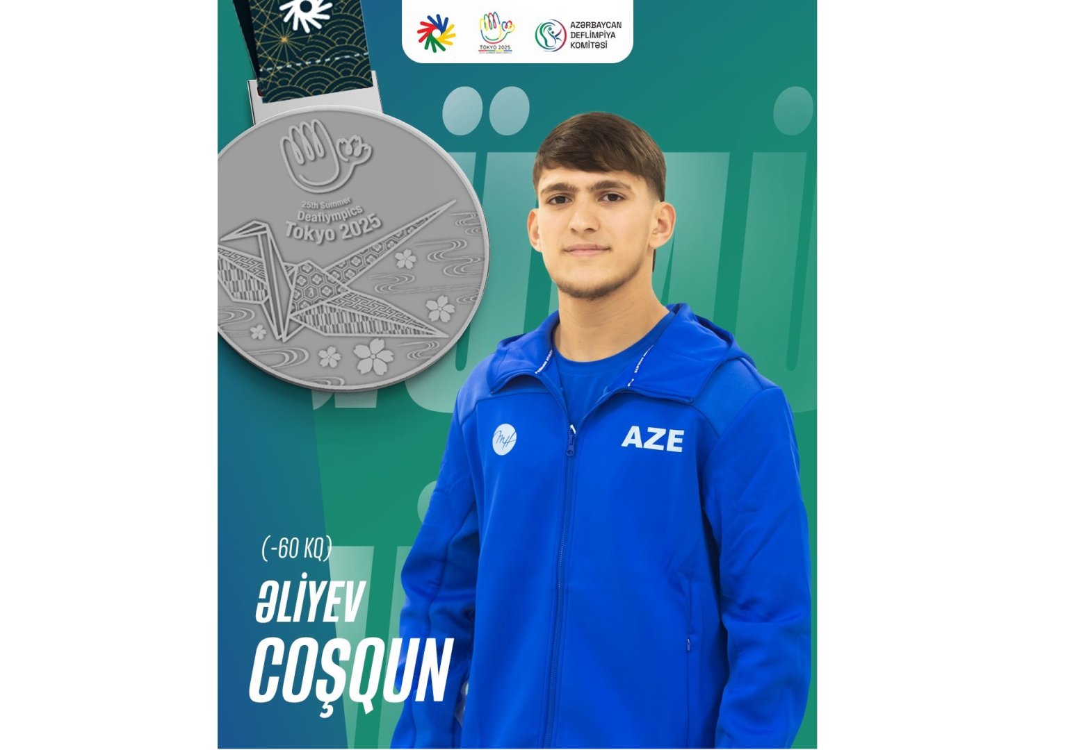 Azərbaycan idmançısı Deflimpiya Oyunlarında gümüş medal qazanıb