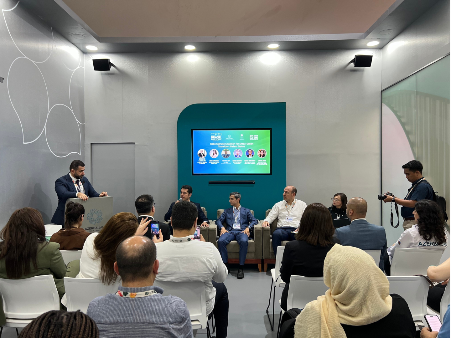 COP30 çərçivəsində “KOB-ların yaşıl keçidi üçün Bakı İqlim Koalisiyası: Belem statusu” mövzusunda panel müzakirə təşkil olunub (FOTO)