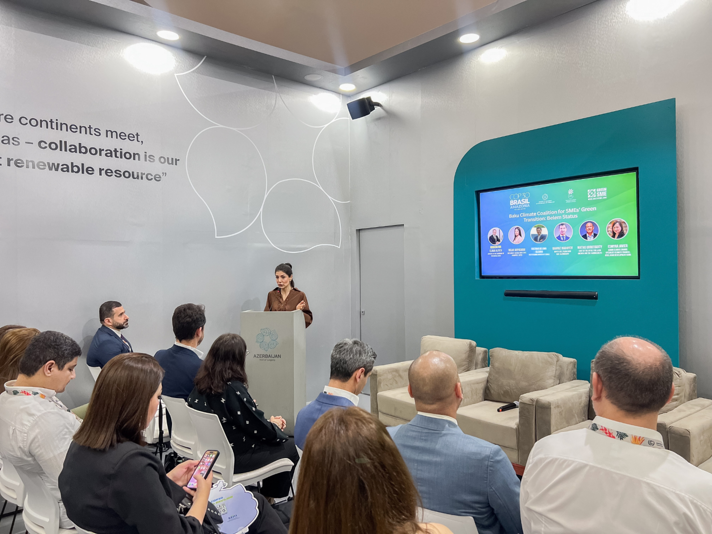 COP30 çərçivəsində “KOB-ların yaşıl keçidi üçün Bakı İqlim Koalisiyası: Belem statusu” mövzusunda panel müzakirə təşkil olunub (FOTO)