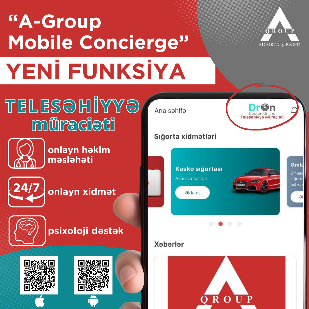 A-Qroup-dan yenilik: mobil proqramda telesəhiyyə!