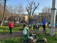 Soydaşlarımız Odessada ağacəkmə aksiyası keçirib (FOTO)