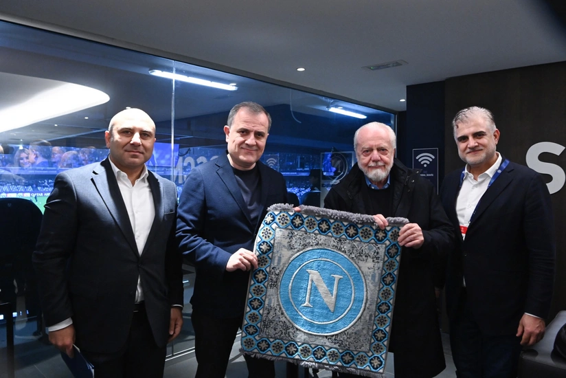Ceyhun Bayramov "Napoli" – "Qarabağ" oyununu stadiondan izləyib