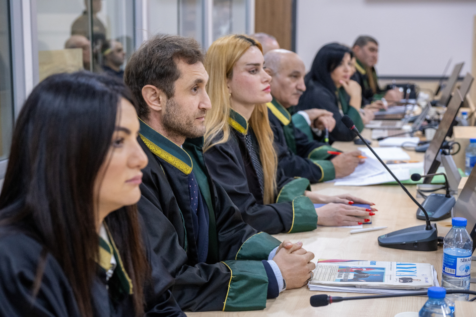 Ermənistan vətəndaşlarının məhkəməsində 6 təqsirləndirilən şəxsin vəkili müdafiə çıxışı edib (FOTO)