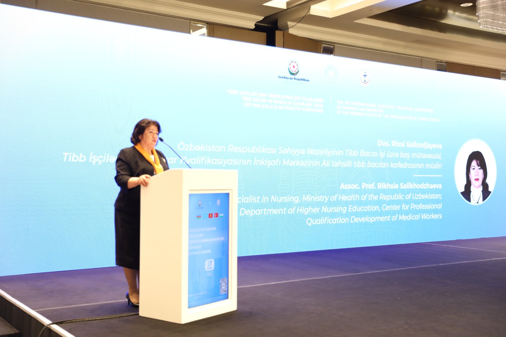 Səhiyyə naziri TDT Tibb bacısı və Mamalıq sahələri üzrə I Beynəlxalq elmi-praktik konfransında çıxış edib (FOTO)