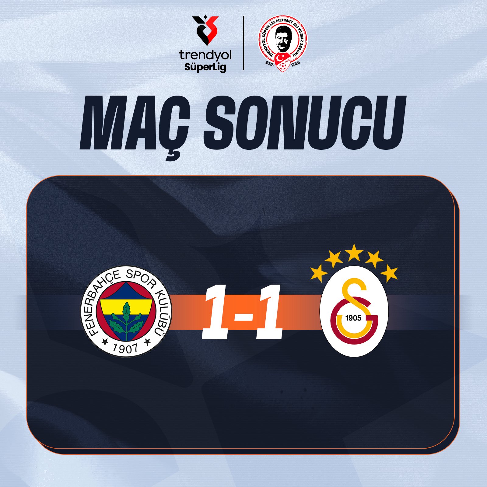 “Fənərbağça” - “Qalatasaray” oyununda qalib müəyyənləşməyib - Türkiyə Superliqası