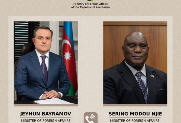 Azərbaycan və Qambiya xarici işlər nazirləri arasında telefon danışığı olub
