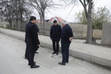 Xudat şəhərində əsaslı təmir olunan Heydər Əliyev adına parkda son tamamlanma işləri görülür (FOTO)