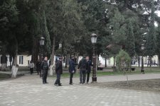 Xudat şəhərində əsaslı təmir olunan Heydər Əliyev adına parkda son tamamlanma işləri görülür (FOTO)