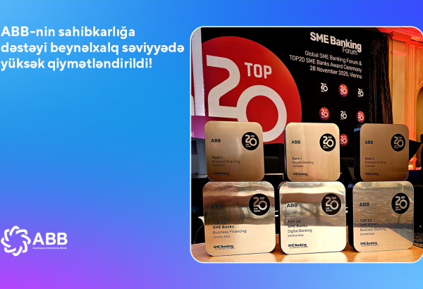 ABB sahibkarlığın maliyyələşdirilməsi sahəsində Mərkəzi Asiyanın ən yaxşı banklarındandır!