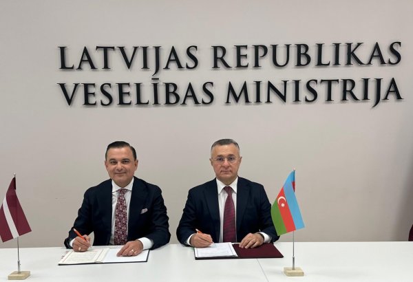 Azərbaycan və Latviya arasında səhiyyə sahəsində Əməkdaşlıq Sazişi imzalanıb (FOTO)