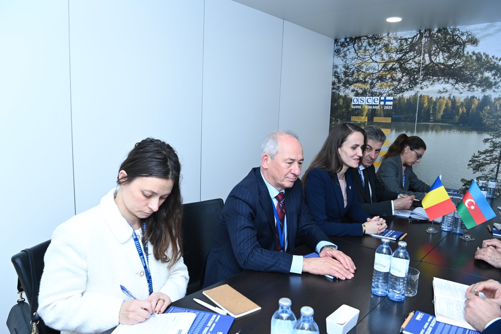 Ceyhun Bayramov Rumıniyanın xarici işlər naziri ilə görüşüb