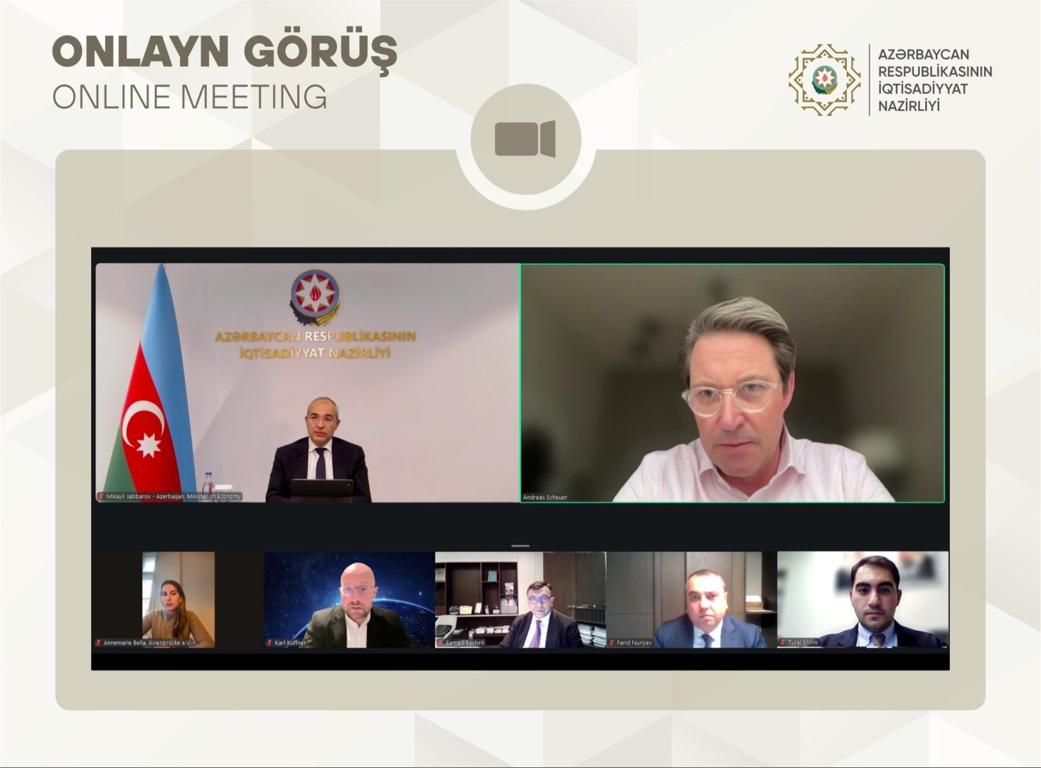 Azərbaycanla "Asienbrücke" Assosiasiyası arasında iqtisadi əməkdaşlıq imkanları dəyərləndirilib