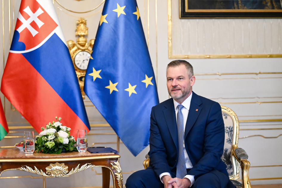 Prezident İlham Əliyevin Slovakiya Prezidenti ilə təkbətək görüşü olub (FOTO)