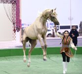 Heydər Əliyev Fondunun vitse-prezidenti Leyla Əliyeva Türkmənistan milli mətbəxinə həsr olunan sərgidə iştirak edib (FOTO)