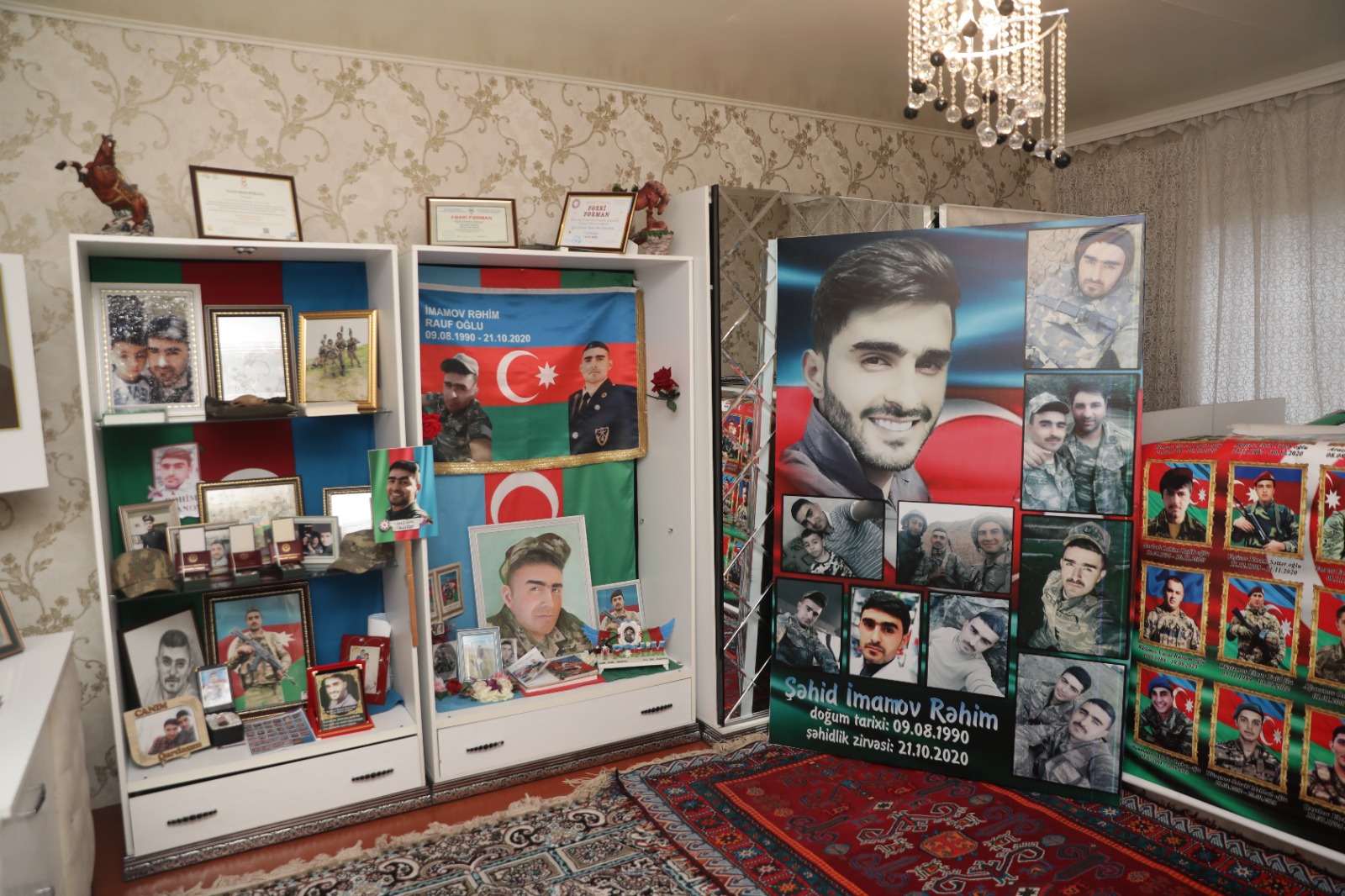 Xaçmazın İcra başçısı Xaspoladoba kəndində şəhid Rəhim İmamovun ailəsini ziyarət edib (FOTO)