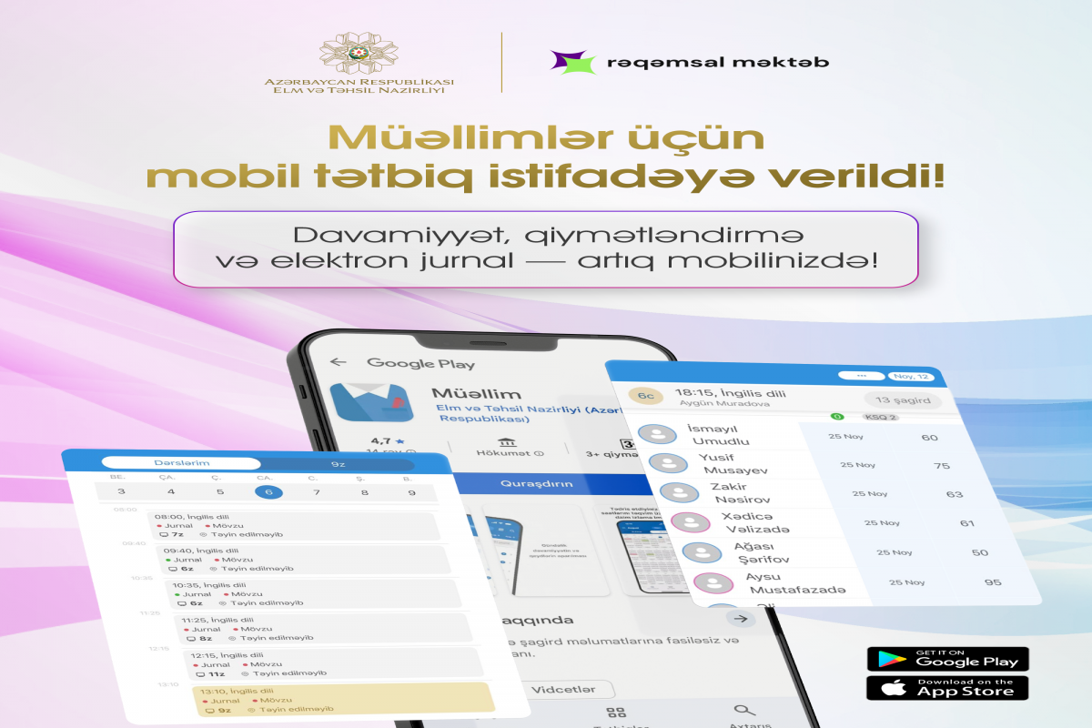 Müəllimlər üçün yeni mobil tətbiq istifadəyə verilib