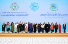 Heydər Əliyev Fondunun vitse-prezidenti Leyla Əliyeva Türkmənistanda beynəlxalq konfransda iştirak edib (FOTO)