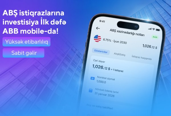 ABB mobile tətbiqində ABŞ istiqrazlarına investisiya imkanı!