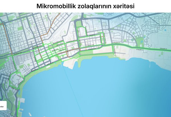 Paytaxtın bu küçələrində mikromobillik zolaqları təşkil edilib