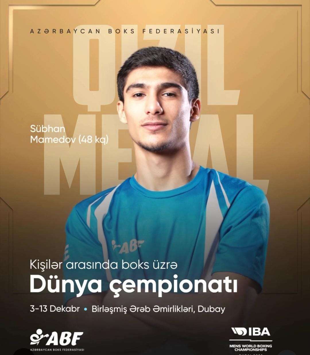 Azərbaycanlı boksçu Sübhan Məmmədov dünya çempionatının qalibi olub