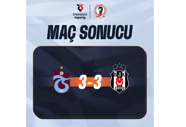 "Trabzonspor" - "Beşiktaş" oyununda qalib müəyyənləşməyib - Türkiyə Superliqası