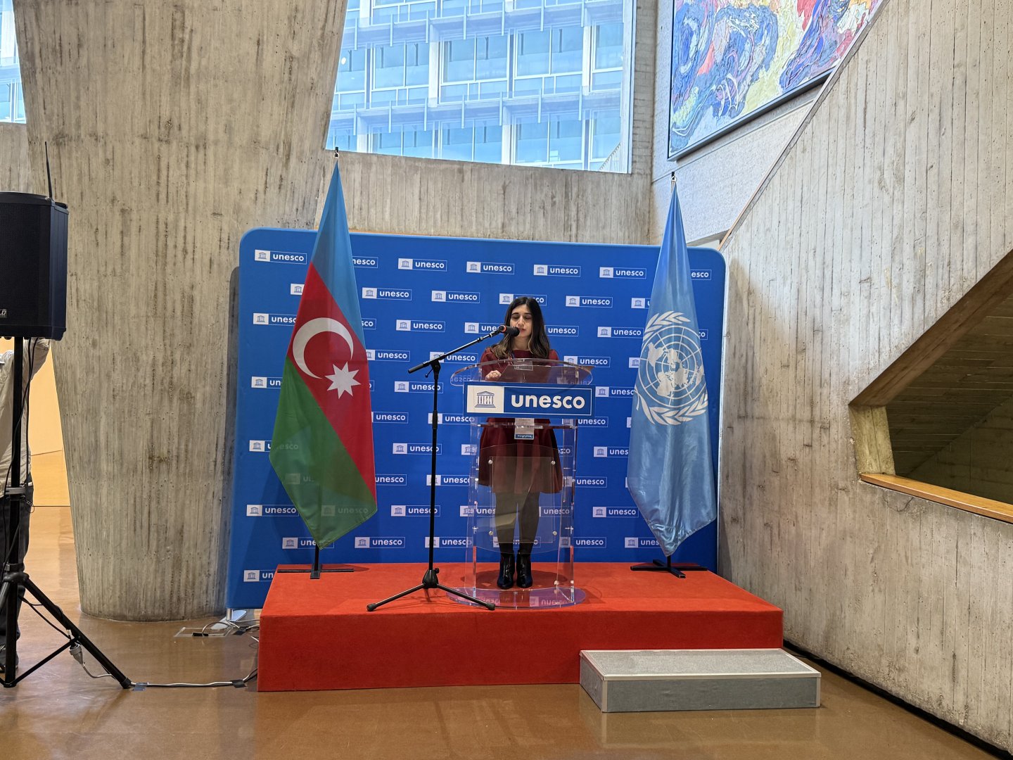 UNESCO-nun mənzil qərargahında Memar Əcəminin anadan olmasının 900 illiyi münasibətilə sərgi açılıb (FOTO/YENİLƏNİB)