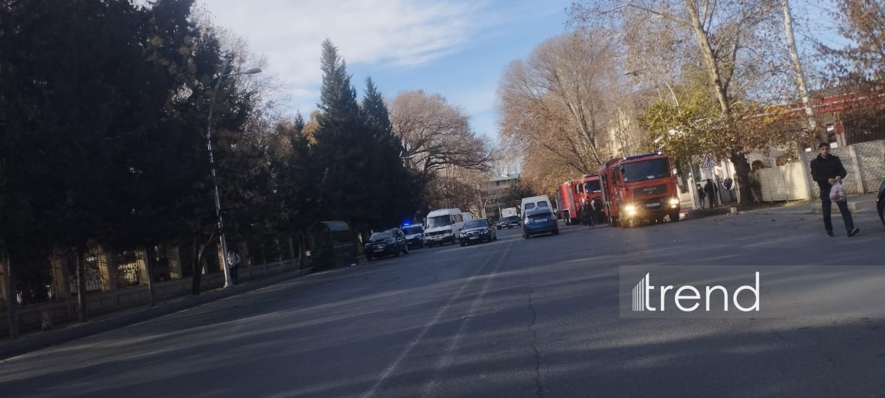 Mingəçevirdə minik maşını yanıb