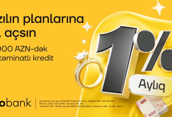 Aylıq cəmi 1%-dən qızıl təminatlı kredit!